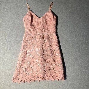 Marciano Dress Women’s Size 6 Pink Lace Sleeveless Sheath Short